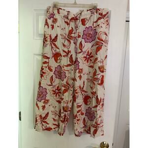 Laundry by Shelli Segal linen/viscose blend pants ladies size XL